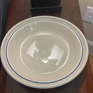 Longaberger Cream and Blue Pie Plate
